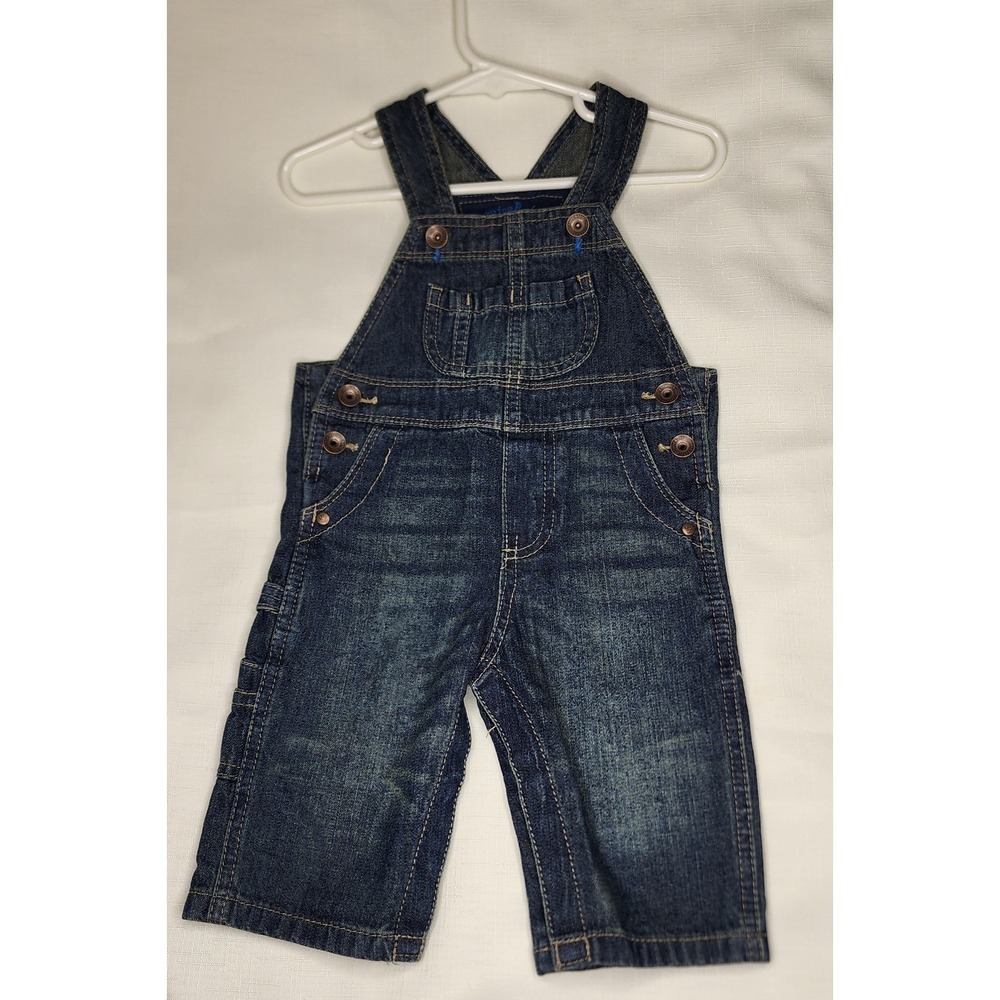 Oshkosh B'Gosh Denim Overall Size 6 Months Blue Jeans Baby Infant Boy Girl